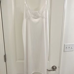 Vassarette Slip Dress Night Gown Lace Front Adjustable Straps--Size 24" 36/42